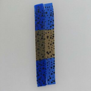 S1744A GreenPumpkin Blue Firetips Polkadots